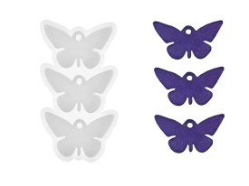 Molde silicona 3 mariposas iguales 